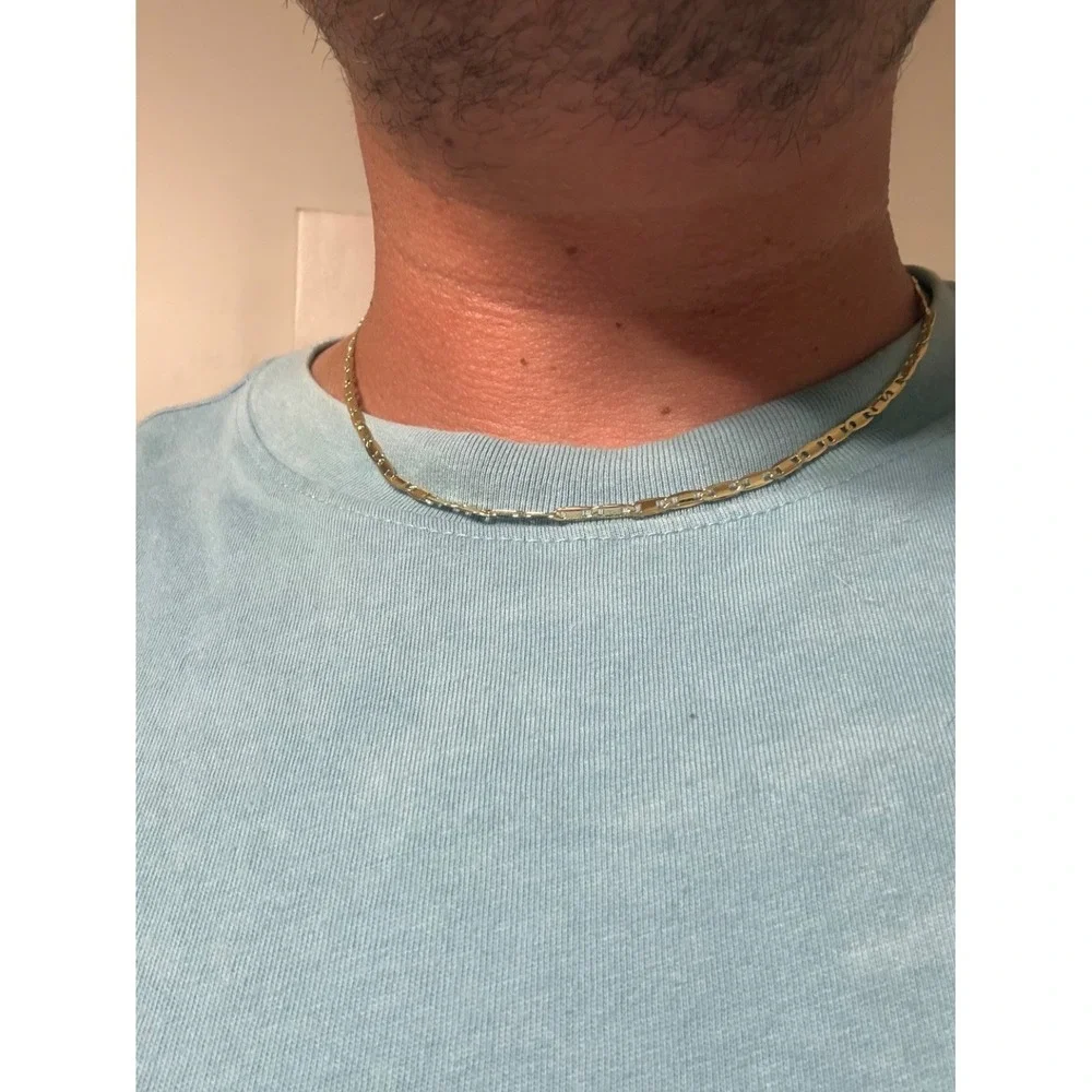 mariner necklave chain 14k gold filled 2.75mm 18 inches lobster clasp